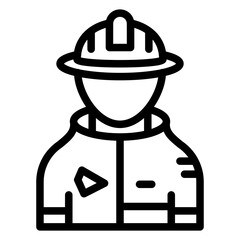 Vector Design Fireman Icon Style