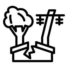 Vector Design Natural Disaster Icon Style