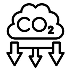 Vector Design CO2 Pollution Icon Style