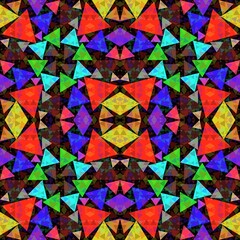 The triangle pattern is beautifully multicolored, Used as a background image.