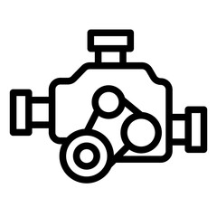 Vector Design Engine Icon Style