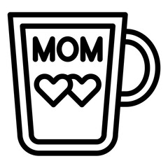 Vector Design MOM Mug Icon Style