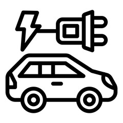 Vector Design Electric Car Icon Style