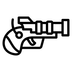 Vector Design Pirate Gun Icon Style