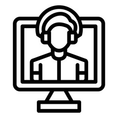 Vector Design Online Service Icon Style