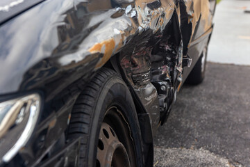 Driver side accident damage