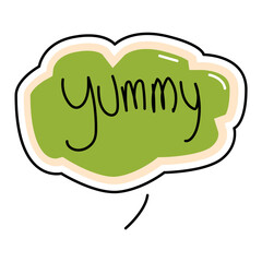 bubble text comment hand writing