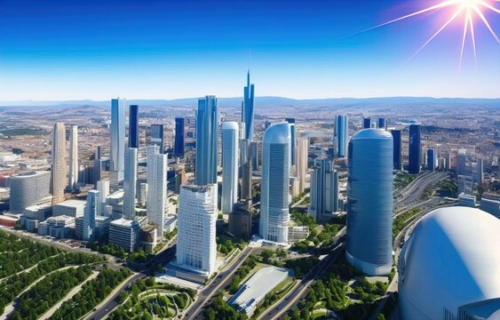 View of the city, City Landscape, Generative AI