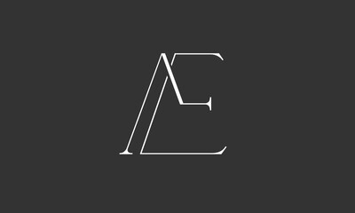 AE EA A E modern minimal vector logo 