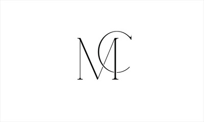 MC CM M C modern minimal vector logo 