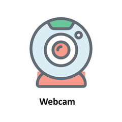 Webcam Vector   Solid Icons. Simple stock illustration stock