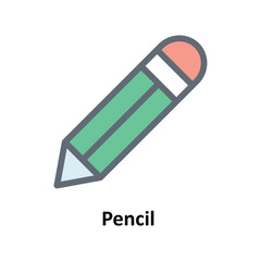 Pencil  Vector   Solid Icons. Simple stock illustration stock