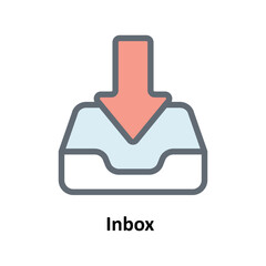 Inbox  Vector   Solid Icons. Simple stock illustration stock