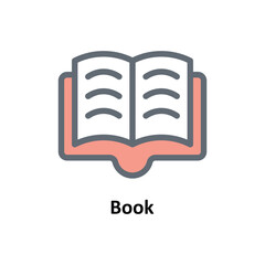 Book Vector   Solid Icons. Simple stock illustration stock