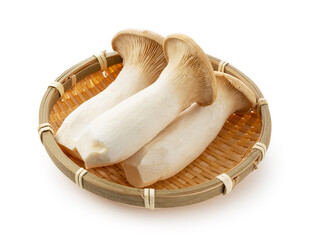 eryngii mushrooms placed on a white background.