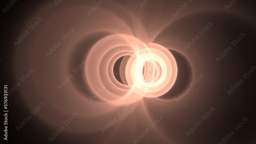 Fototapete Digital fractal art computer generated 3D rendered graphics, abstract shapes and forms, beautiful fractal pattern for creativity, imagination, meditation, for poster, banner or background