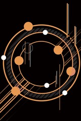 Abstract background.Background with bright lines and shapes.Bright and saturated.Background,template with abstract elements