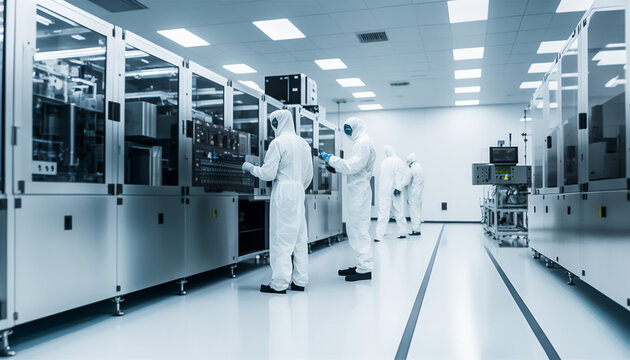 semiconductor manufacturing in a cleanroom. Generative AI