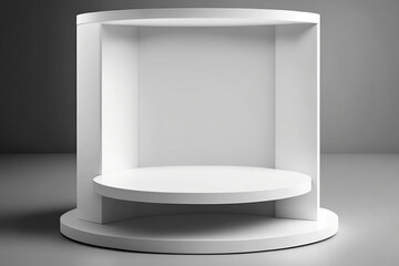 product podium set 3D backgrounds. Product mockup stage show generative ai