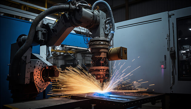 Large scale manufacturing, laser cutting. Generative AI