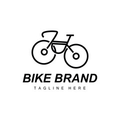 Fototapeta premium Bicycle Logo, Vehicle Vector, Bicycle Silhouette Icon, Simple Design Inspiration