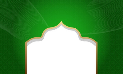 Green And Gold Ramadan Theme Background Template