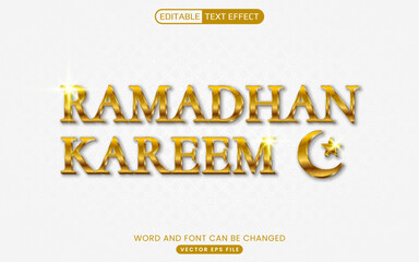 Golden Ramadhan Kareem text effect