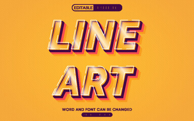 Orange Line Art Text effect