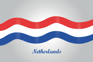 Netherlands flag design ribbon concept