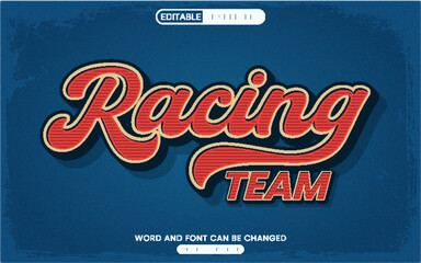 Racing Team text effect