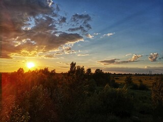 sunset in the mountains