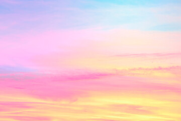 Colorful gradient sky background with clouds