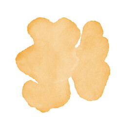 Yellow Watercolor Abstract Shapes 