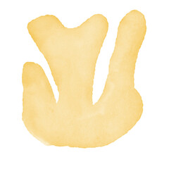 Yellow Watercolor Abstract Shapes 