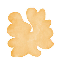 Yellow Watercolor Abstract Shapes 