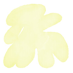 Yellow Watercolor Abstract Shapes 