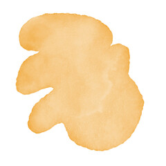 Yellow Watercolor Abstract Shapes 