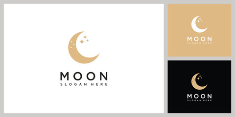 moon logo vector design template