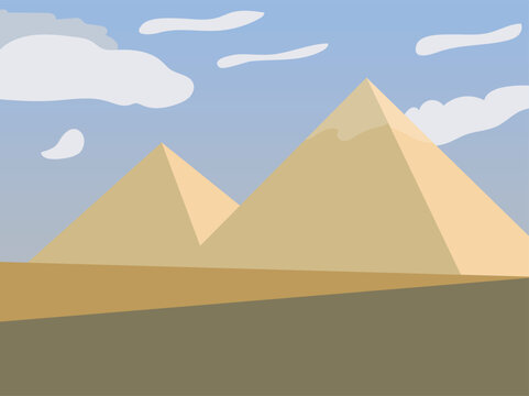Pyramids of Giza vector image