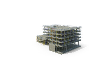3d render of a modern building