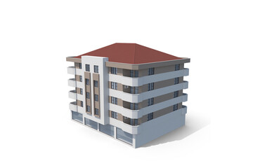 3d render of a modern building