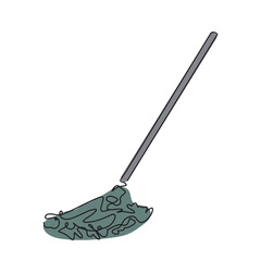 The mop icon. A simple illustration of a vector mop icon for web design isolated on a white background. The mop is one line. Vector illustration