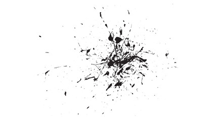 Abstract ink Black Splash Background black watercolor splash isolated on white background