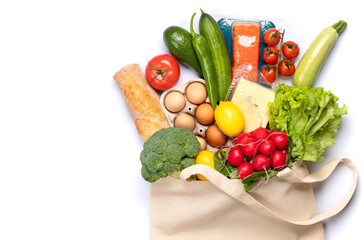 Shopping bag full of healthy food