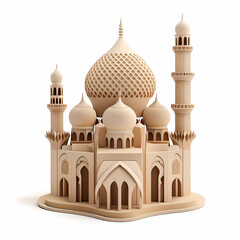 Mosque Decorative Art Design. Generative AI