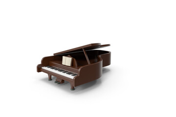 piano keys isolated on white