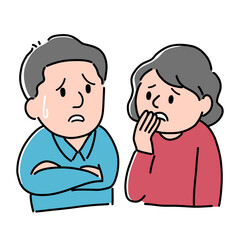 Obraz premium 悩む中年夫婦