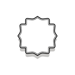 Fototapeta premium Decorative vintage frame isolated on white background. Art design border label