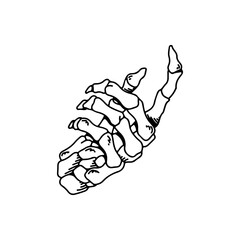 vector illustration of hand bone concept