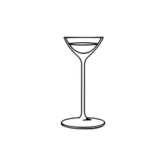 vector illustration of a cocktail glass